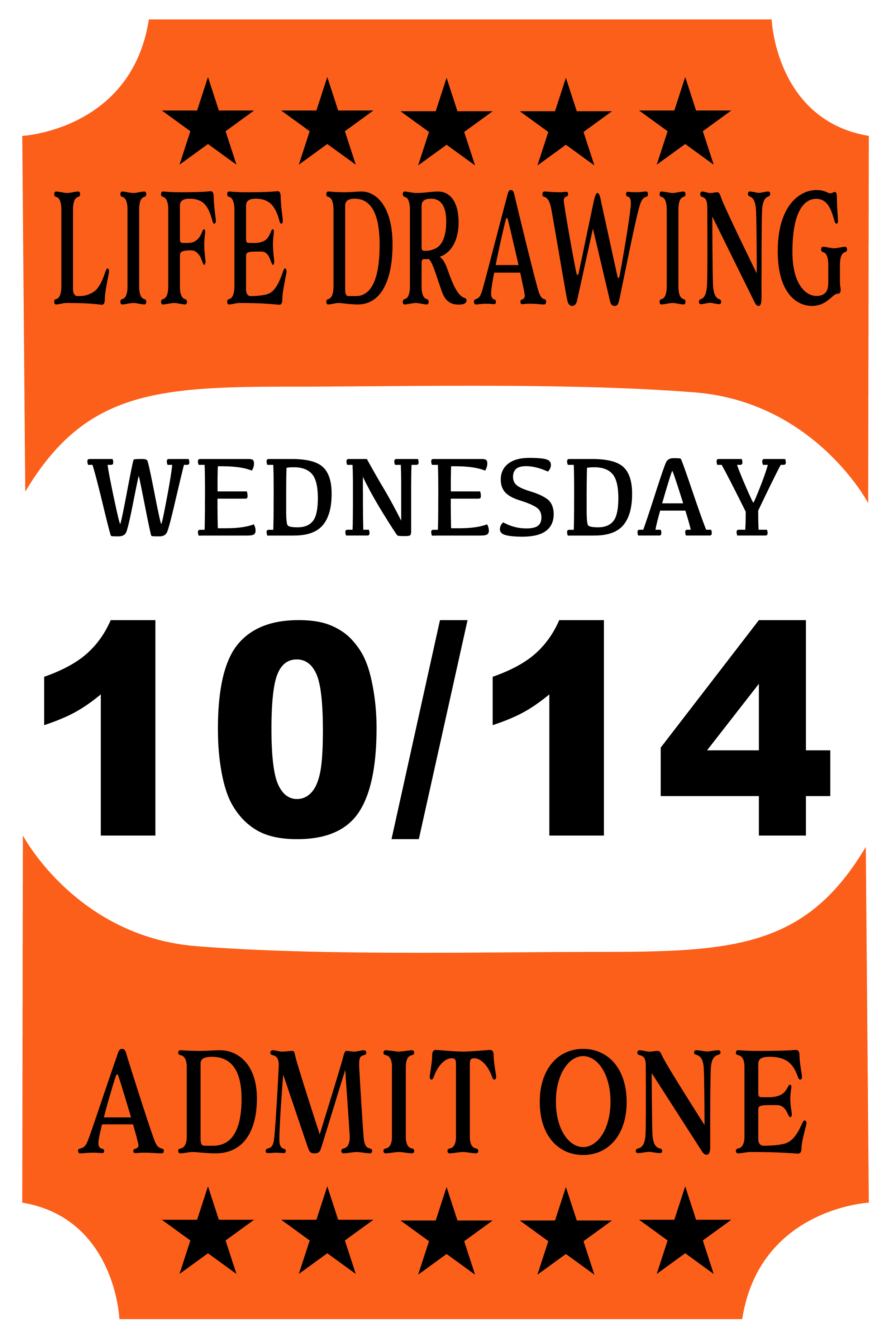 Life Drawing Wednesday 6-9pm 10/14/26 at Faultline Gallery (model-Rachel H*)