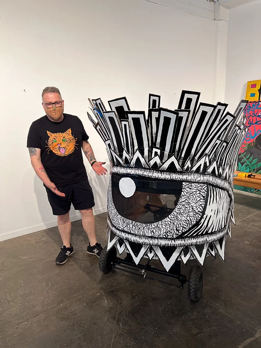 John Casey and his EyeBall Soap Box Derby Car
