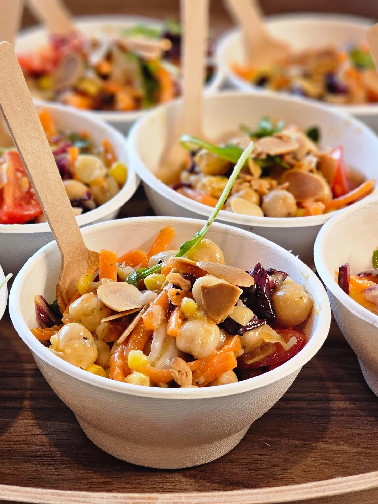 A little crunch. A little zest. A whole lot of flavor.
Perfect for mingling and munching without missing a beat.

🎉 Say goodbye to soggy buffet bowls. Let us elevate your event with bite-sized beauty.
🔗 Book now for your holiday catering &mdash; da