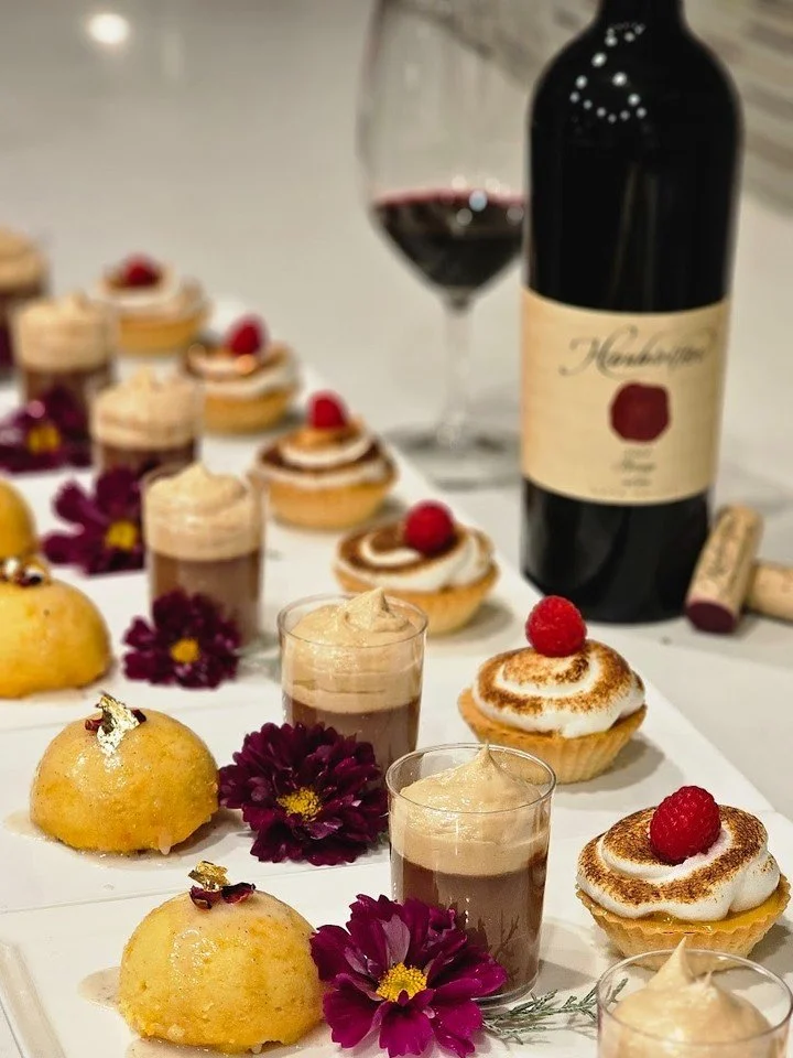 Every detail counts: the torched meringue, the edible gold leaf, the chocolate mousse so rich it doesn&rsquo;t need an intro.
Paired with red wine and plated like a dream&mdash;this dessert flight doesn&rsquo;t just end the meal&hellip; it seals the 