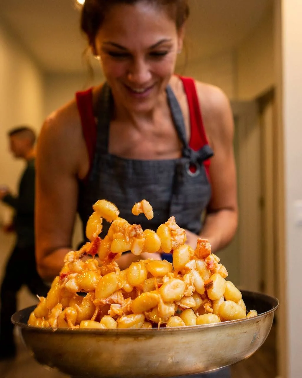This is the moment the magic happens. 🔥👩&zwj;🍳
Live fire. Lobster gnocchi flying in the pan. And a chef who's completely in her element &mdash; in your kitchen, cooking your event, with everything she's got.
This is what a private chef experience 