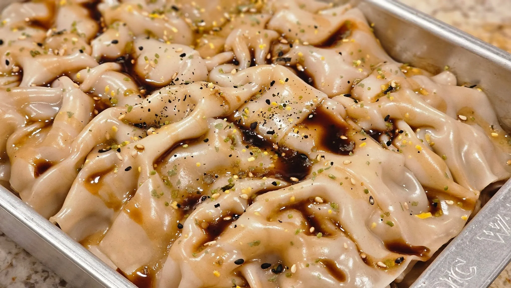 Handmade Potstickers

Handcrafted. Flavor-packed. Impossible to eat just one.

These savory potstickers are finished with a rich glaze and seasonings that bring every bite to life.

Perfect for cocktail hours, private parties, and unforgettable event