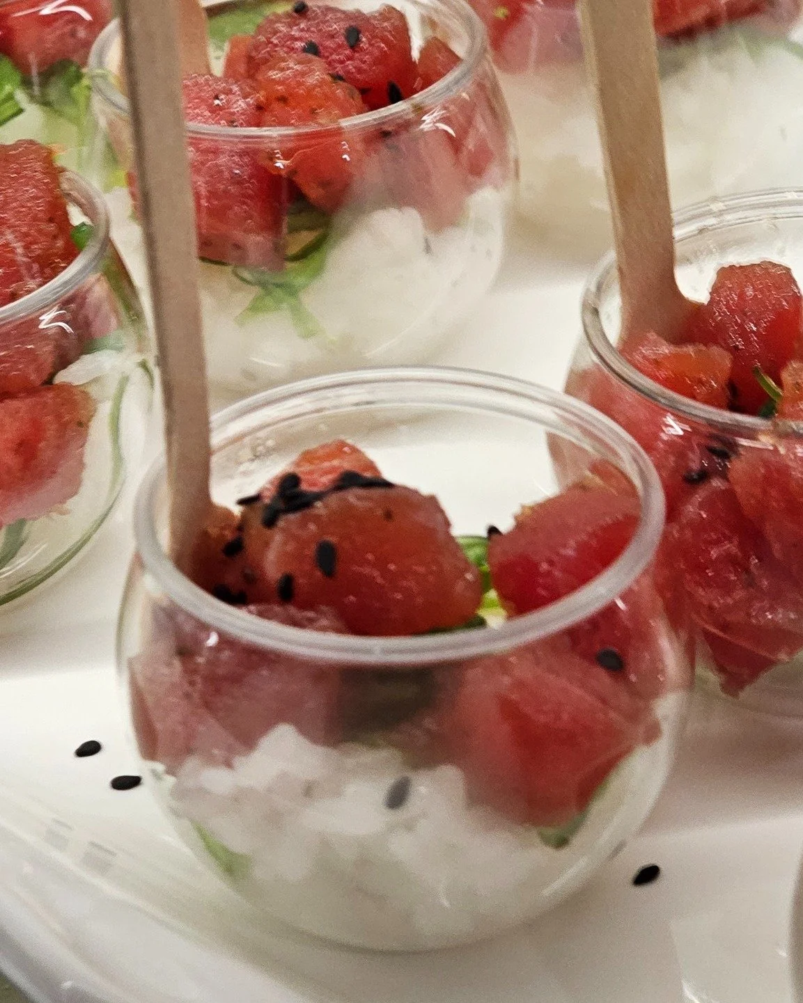 Watermelon &amp; Feta Cups

Sweet watermelon. Creamy feta. Fresh herbs.

A refreshing bite-sized appetizer that's perfect for weddings, garden parties, and warm California evenings.

Fresh flavors never go out of style.

📱 858-405-5372
💻 busybeecoo