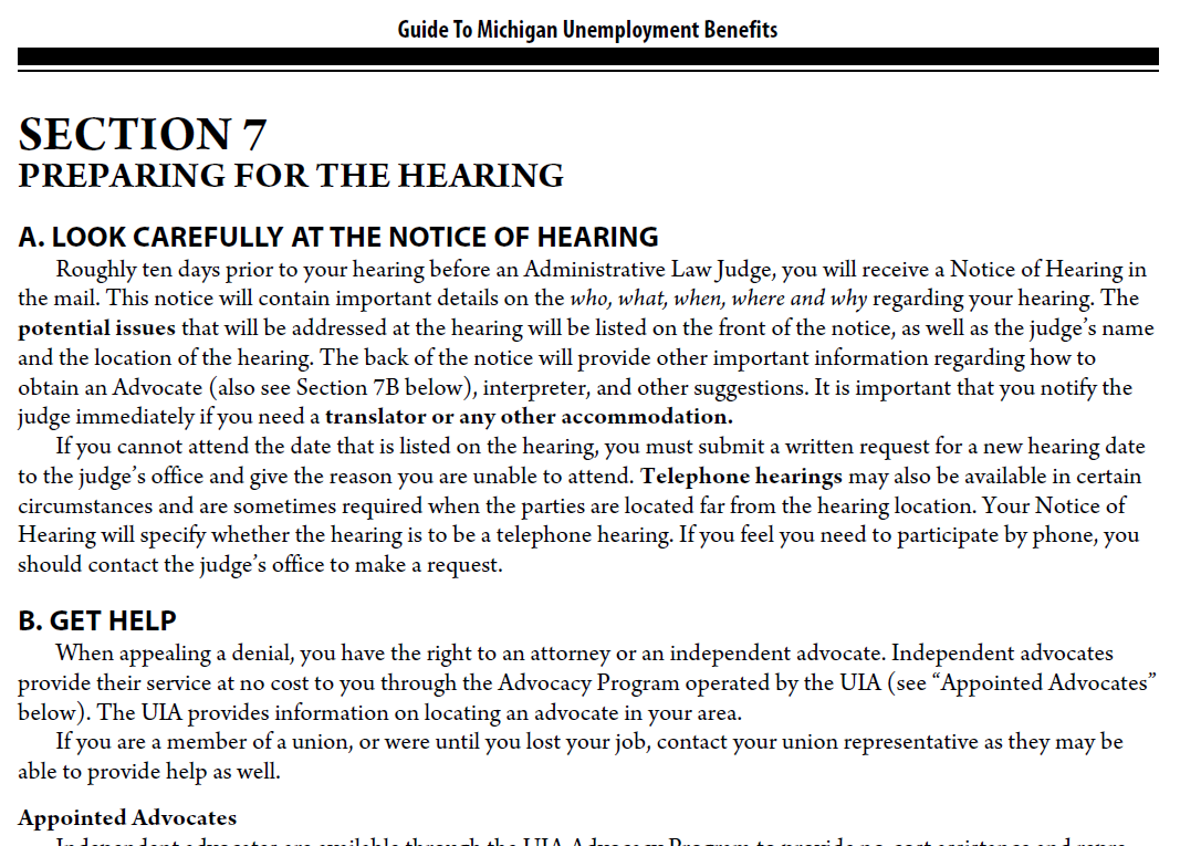 7. Preparing for Hearings