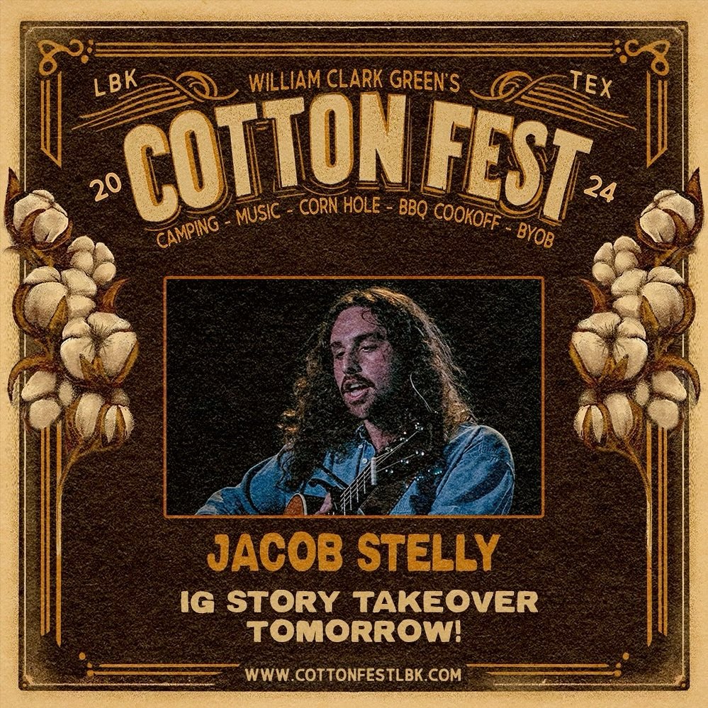 @jacobstelly_ is taking over Cotton Fest stories tomorrow! Make sure to follow along 📍