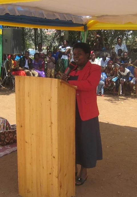 Our Guest of Honor was Valerie D Mukamutari, Exective Secretary of the Cyeza Sector.