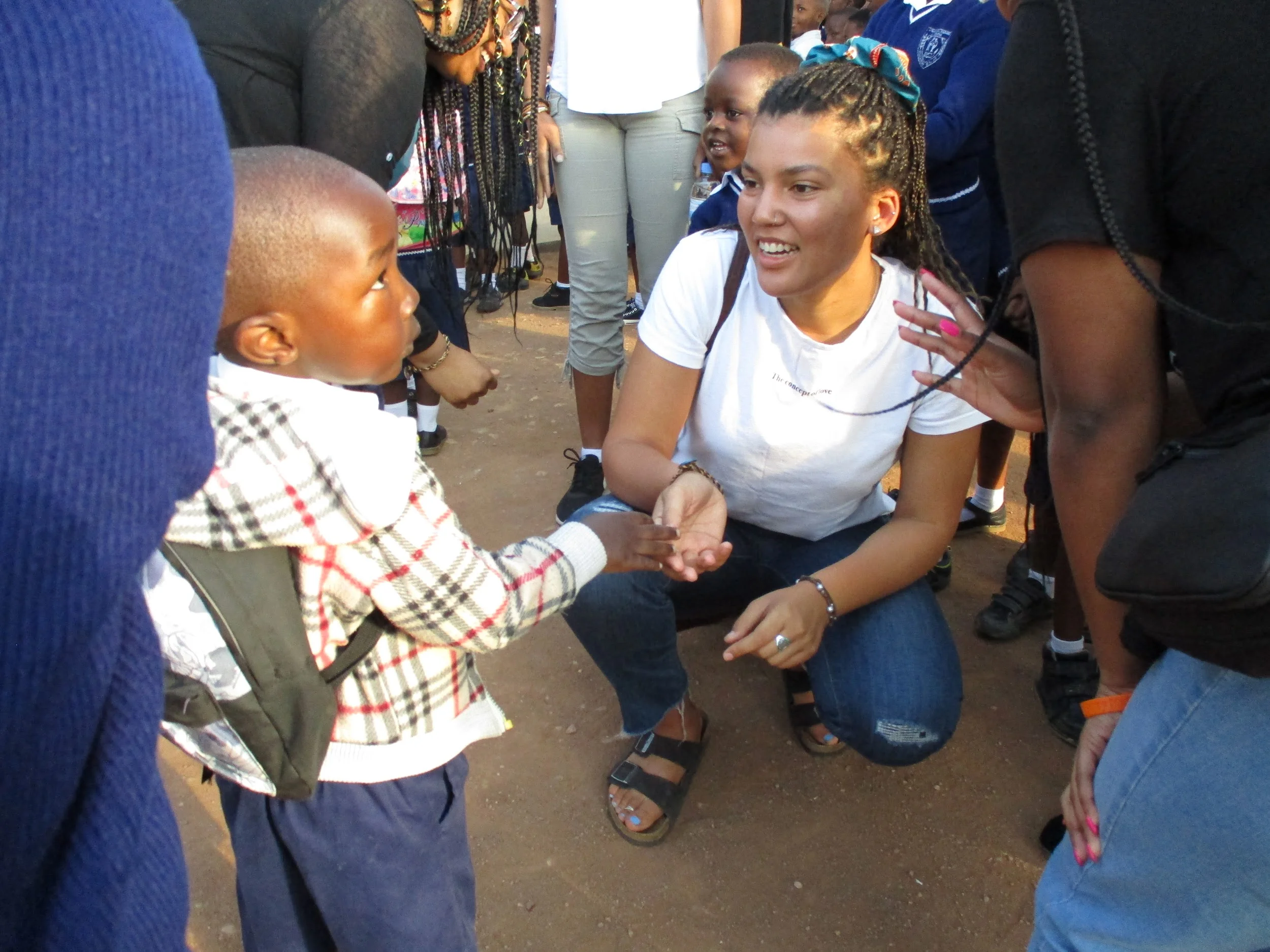 Monique with Samuel, our teacher Rosemary’s son.
