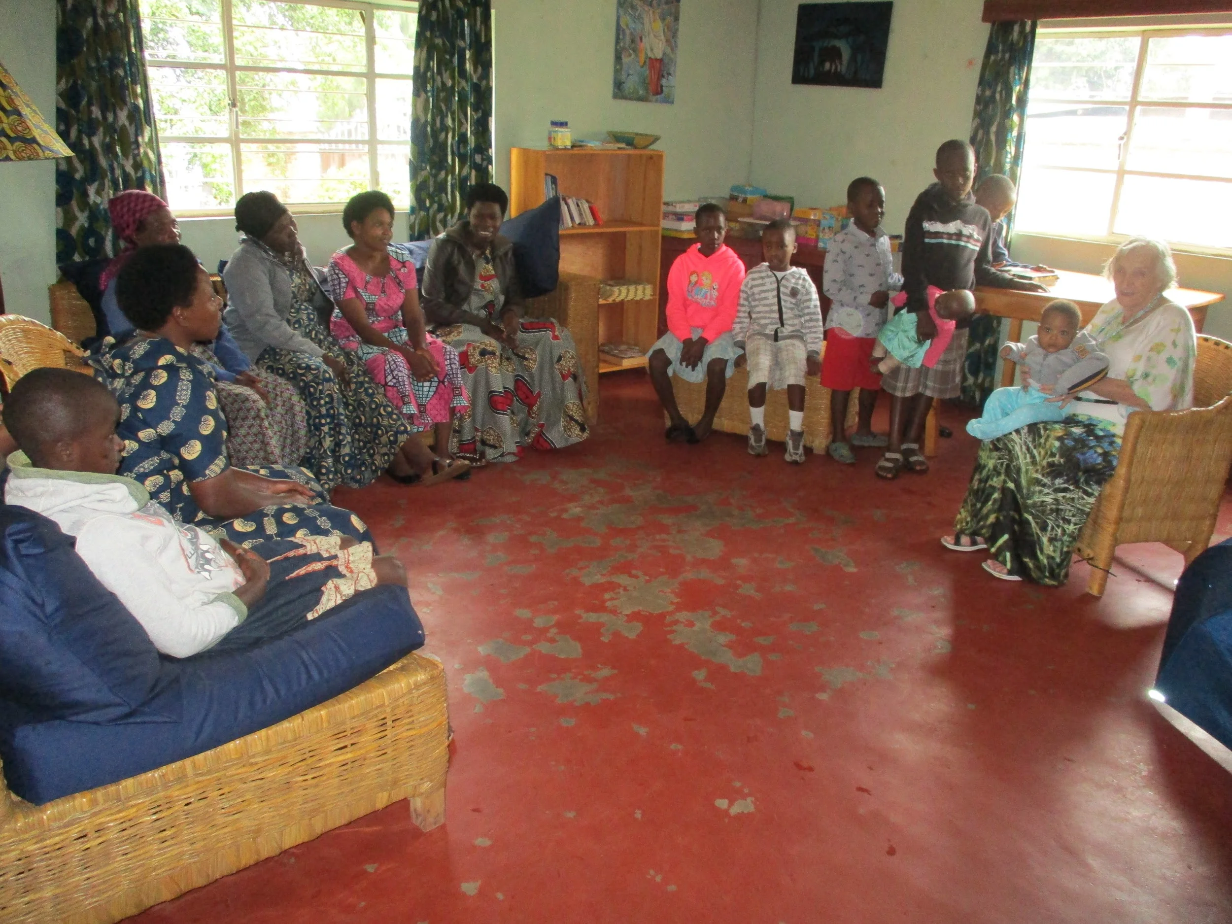 Kids and home staff came a few minutes before worship to say good morning. It was indeed a joy to be home.