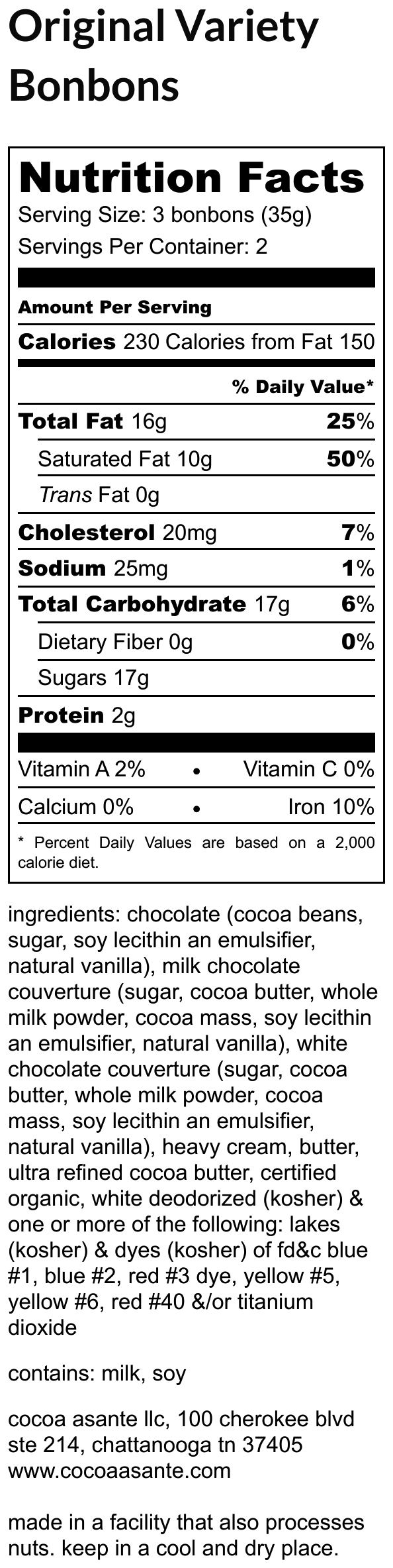 Nutritional Labels — Cocoa Asante