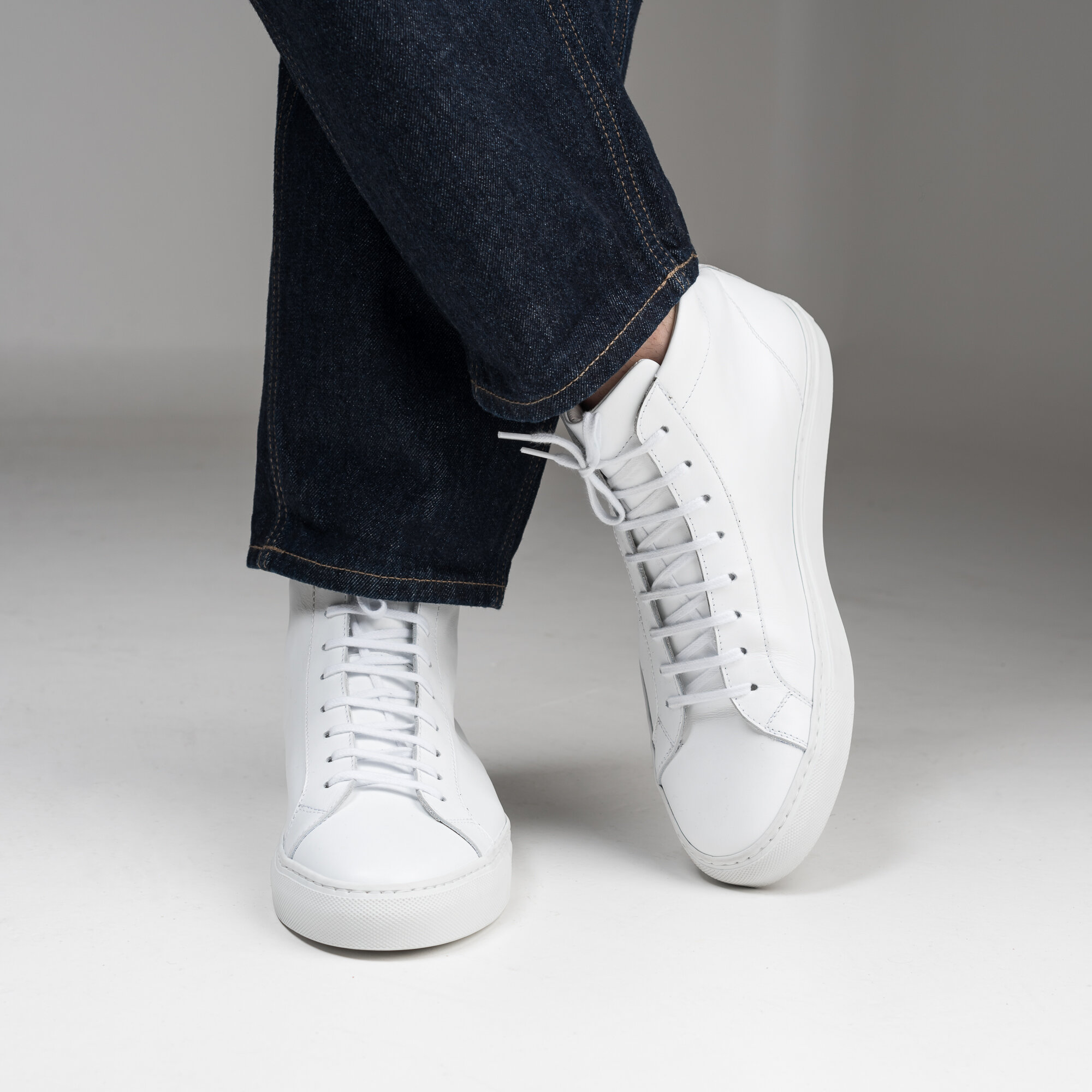 High Top Essential Sneakers - White | Artisan Lab