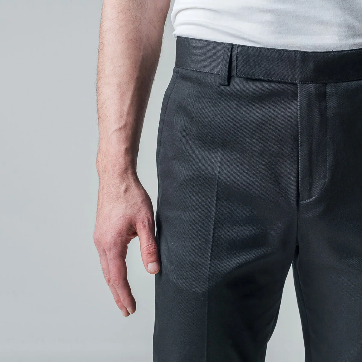Italian Standard Chinos - Black Cotton