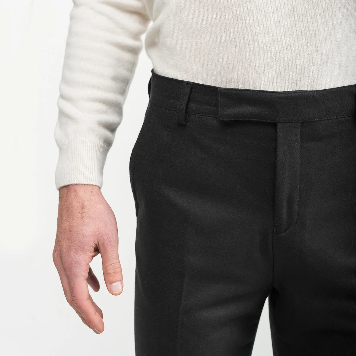Italian Standard Chinos - Black Flannel