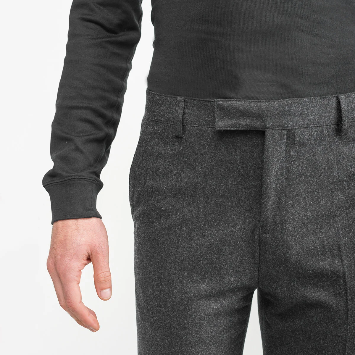 Italian Standard Chinos - Dark Grey Flannel