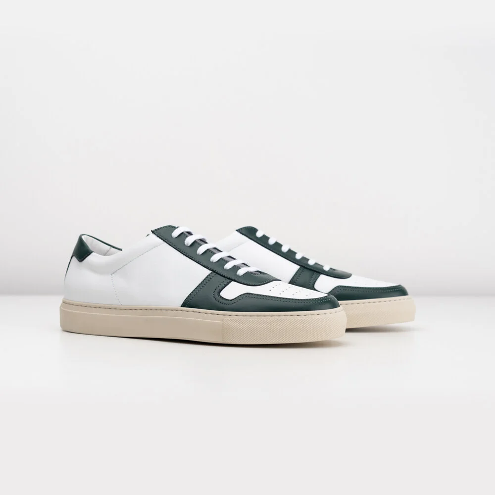 Classic Sneakers - Premium White/Green Vintage