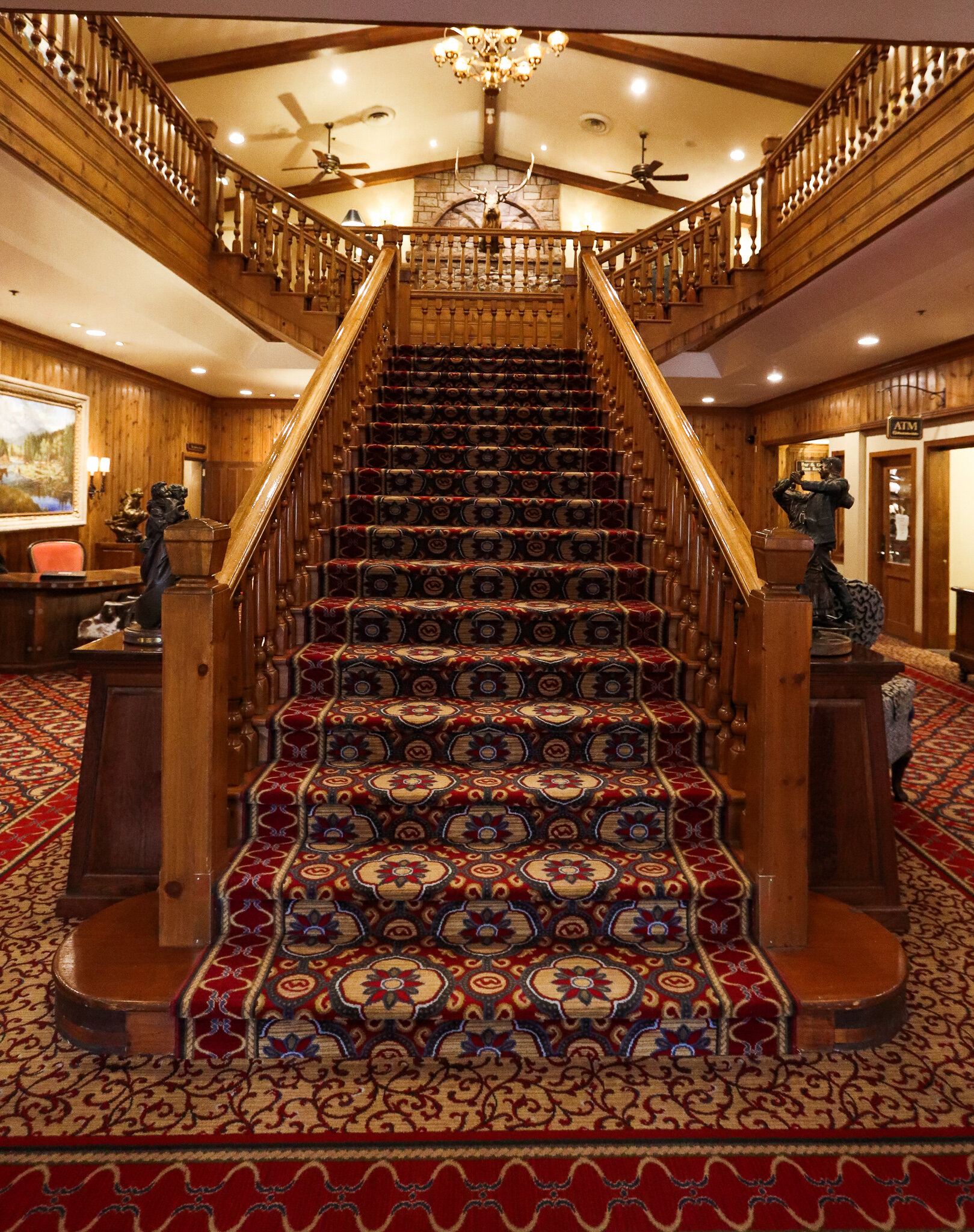  Staircase in the lobby of the Wort Hotel 