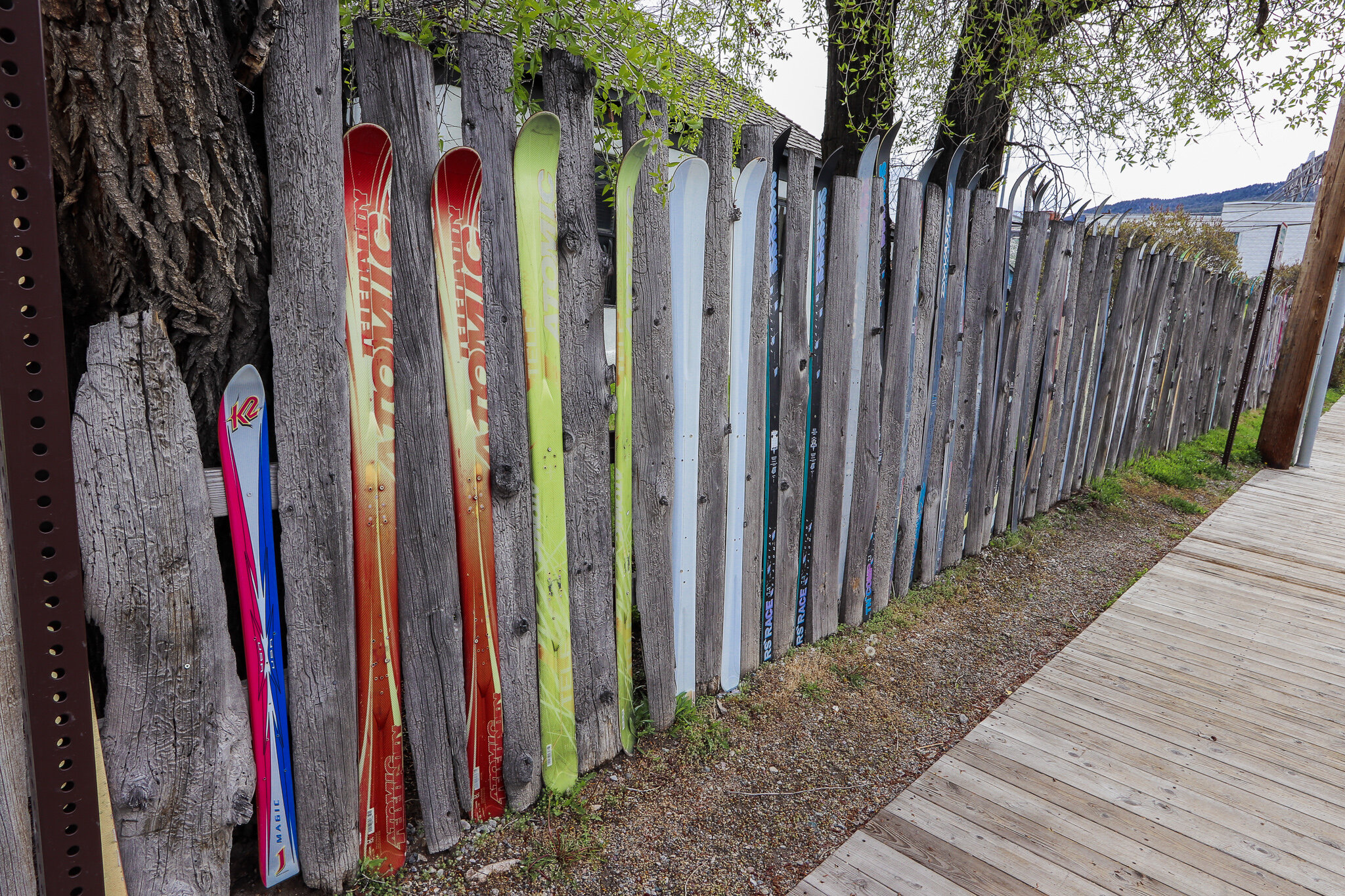  Such a creative use of old skis! 
