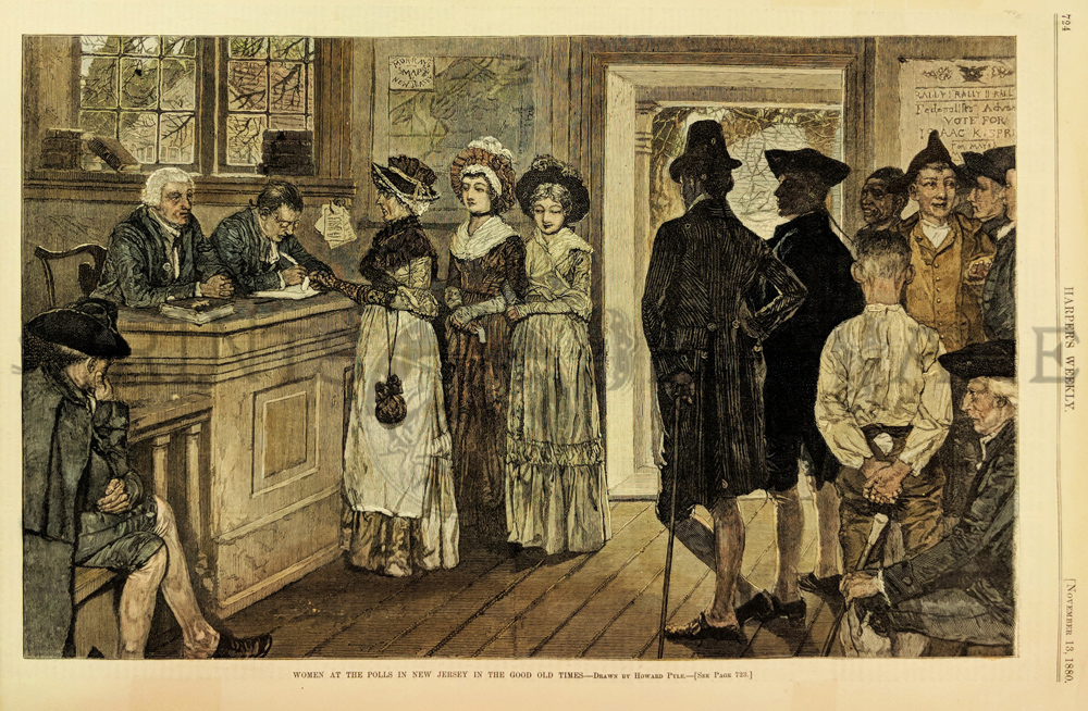 “Women at the polls in New Jersey”