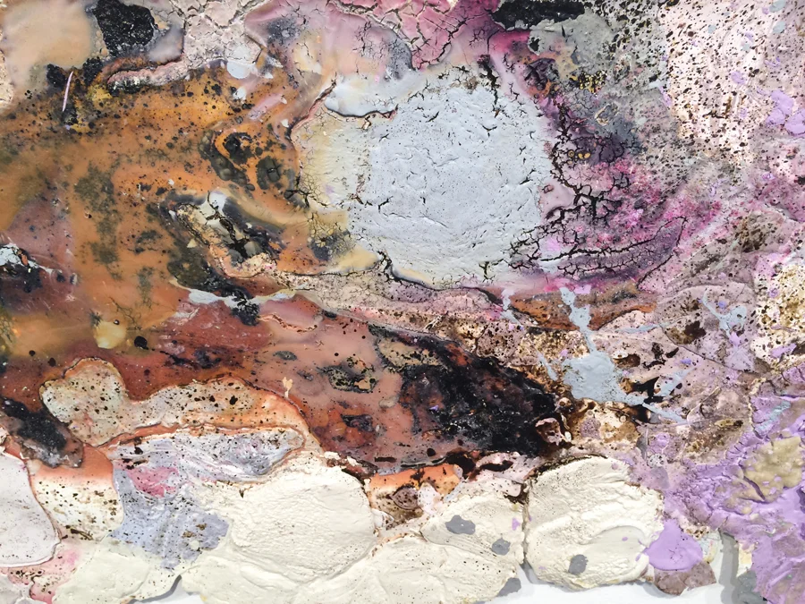 Aggregate Liberty. 96"W x 48"H x 2"D. Acrylic, Oil, Water-Based Pigments, and Polyurethane. (2015)