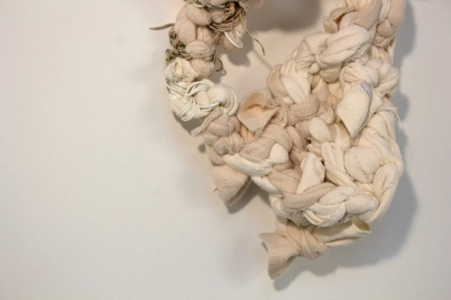 Secret Eating. 48" x 21" x 14". Electric Blankets. (2014)