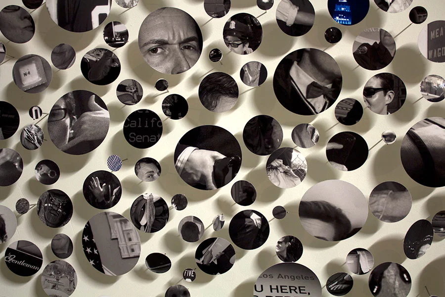 Ladies & Gentlemen. 144"W x 96"H x 6"D. Digital Prints, T-pins, Velcro. (2012)