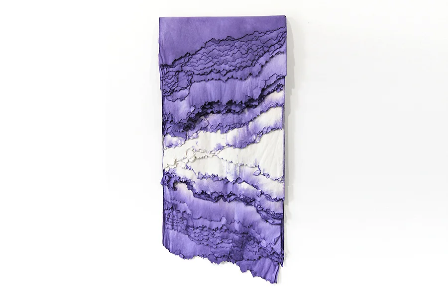 Mauveine State. 13”W x 26”L x 4”D. Paper, Dye. (2017)