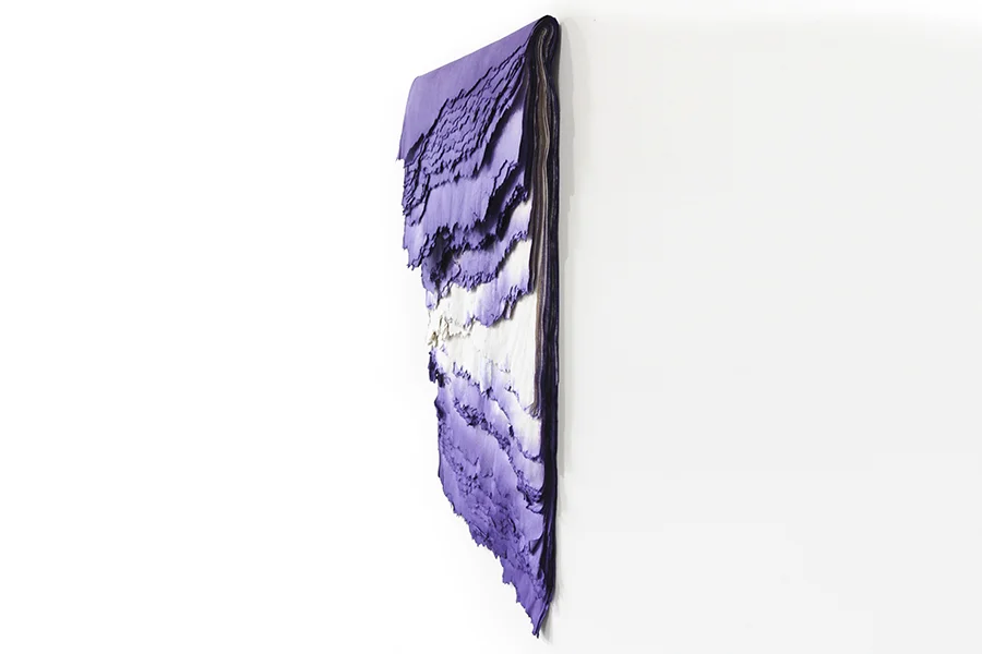 Mauveine State. 13”W x 26”L x 4”D. Paper, Dye. (2017)