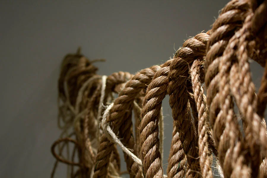 Livery Collar. 108"W x 84"H x 6"D. Hemp & Jute Rope. (2014)