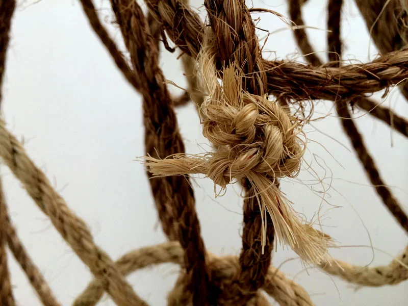Livery Collar. 108"W x 84"H x 6"D. Hemp & Jute Rope. (2014)