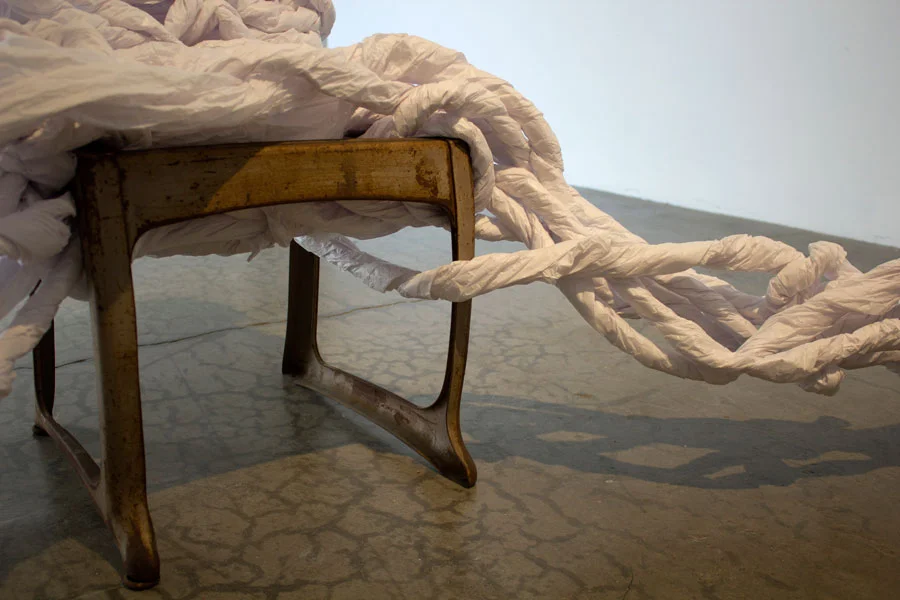 Displaced Tinder. Dimensions Variable. School Chairs, Medical Bed Paper. (2014)