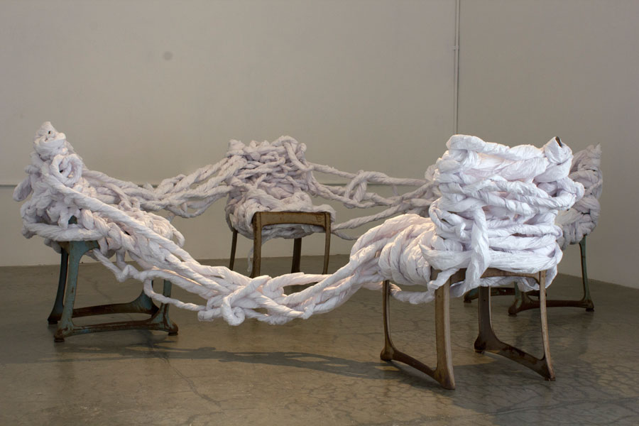  Displaced Tinder. Dimensions Variable. School Chairs, Medical Bed Paper. (2014)