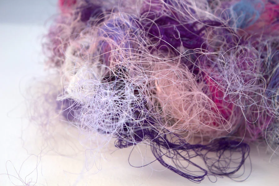 Luna. 12" x 10" x 4". Natural & Synthetic Threads. (2014)