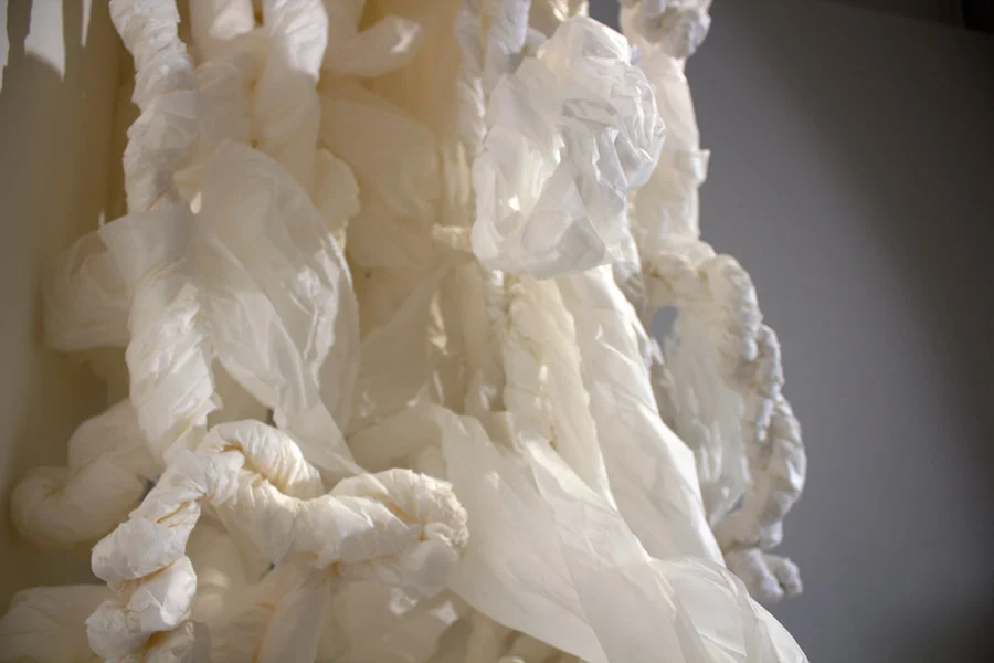 Hazing Period. 64"W x 57"D x 114"H. Tracing Paper. (2014)