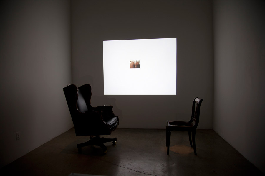  Big &amp; Little. Chairs, Spot Lighting, Video Projection. Dimensions Variable. (2014)