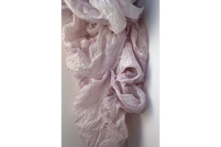 Little Girl Lost. 42" x 21" x 13". Paper, Thread. (2014)
