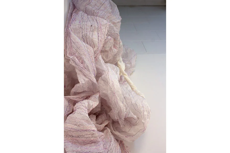 Little Girl Lost. 42" x 21" x 13". Paper, Thread. (2014)