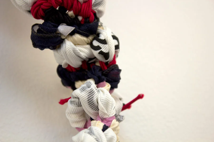 Claremont. 6" x 21" x 2". Ribbon, String, Elastic, Shoelaces. (2014)