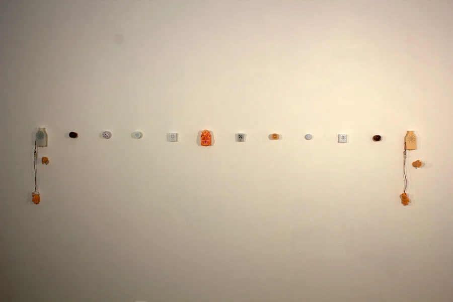 All Together Now. Dimensions Variable. Children's bibles, colored pencil, boat nails, plastic dolls, biblical tracts, voiceboxes. (2014)
