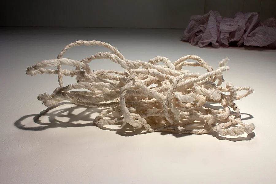 Angst. 38"W x 27"H x 12"D. Hand Twisted Paper. (2013)