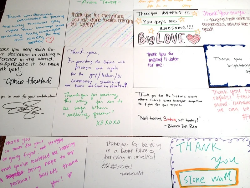 Thank You! Thank You! Dimensions Variable. Details of Four Patterns of Illustrated Thank You Cards Colored by Community Participants. (2014)