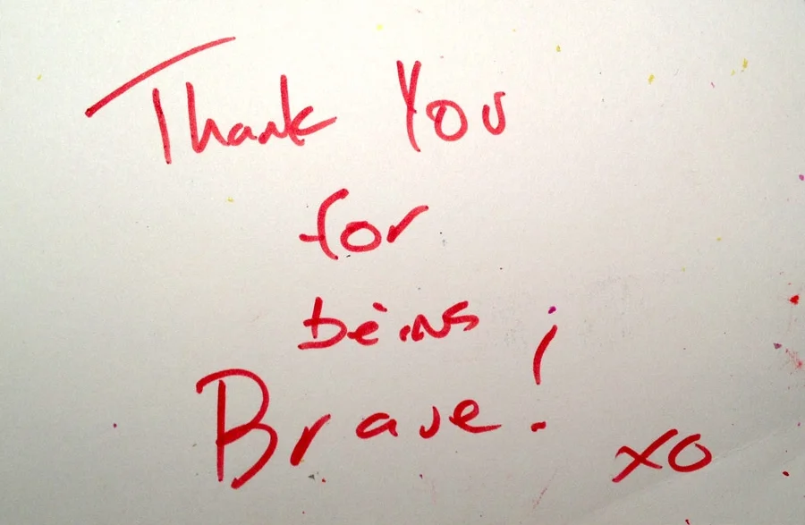 Thank You! Thank You! Dimensions Variable. Details of Four Patterns of Illustrated Thank You Cards Colored by Community Participants. (2014)