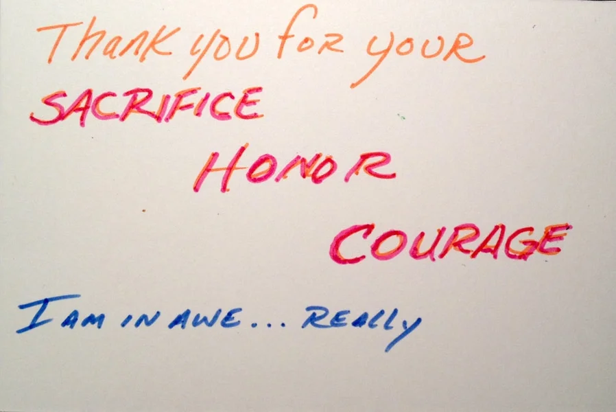 Thank You! Thank You! Dimensions Variable. Details of Four Patterns of Illustrated Thank You Cards Colored by Community Participants. (2014)