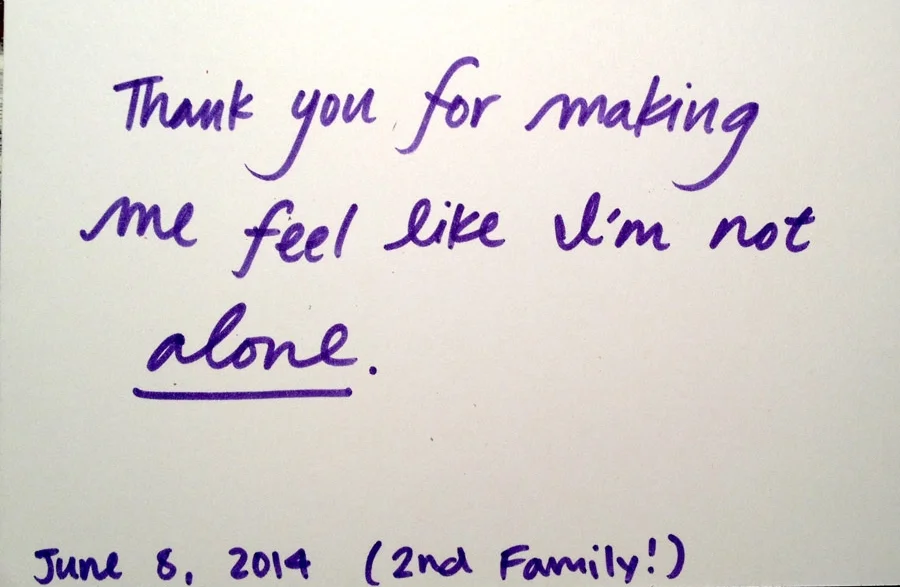 Thank You! Thank You! Dimensions Variable. Details of Four Patterns of Illustrated Thank You Cards Colored by Community Participants. (2014)