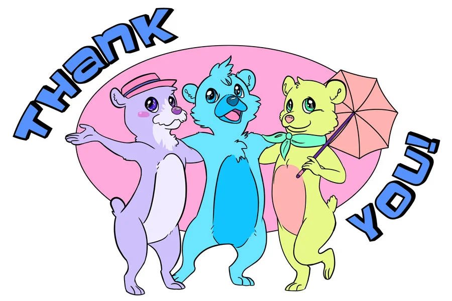 Thank You! Thank You! Dimensions Variable. Details of Four Patterns of Illustrated Thank You Cards Colored by Community Participants. (2014)