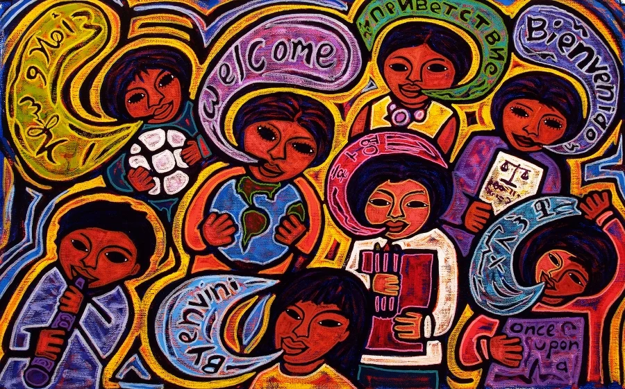 Exodus. 60”W x 60”H. Mixed Media. Jose Ramirez (2012)
