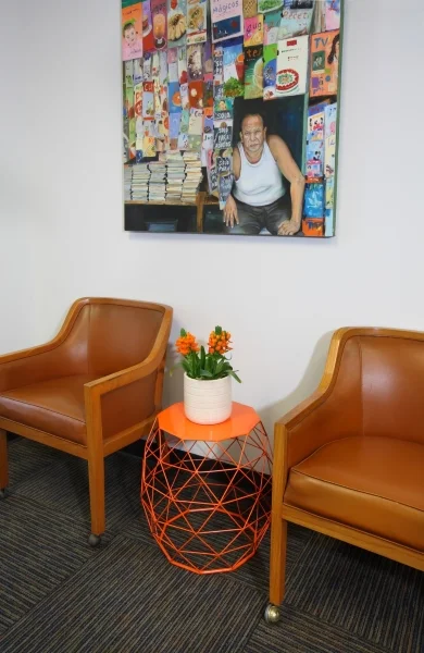Installation view of a painting by Kuniko Ruch.