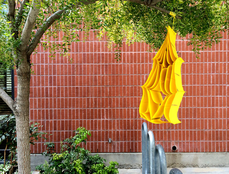 Passive Animate. 36"L x 24"W x 8.5"D. Letter sized prints of Jane Bennett's introduction to "Vibrant Matter", Thread. (2014)