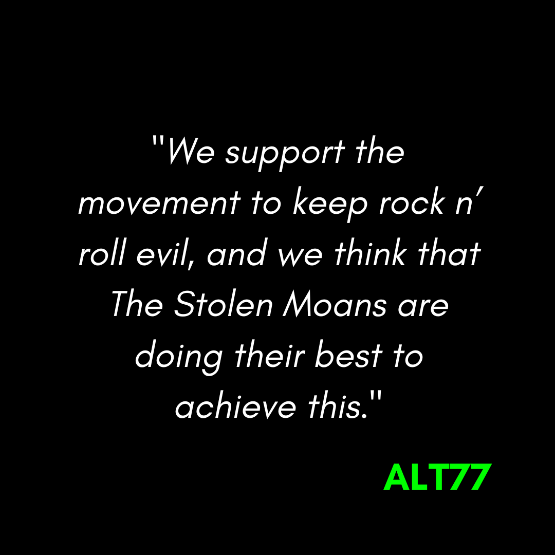 Alt77 quote snippet on The Stolen Moans' EP Trees