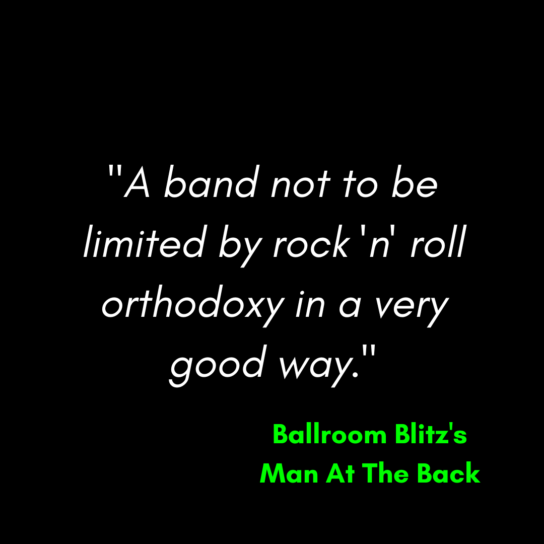 Ballroom Blitz Man at the Back quote snippet