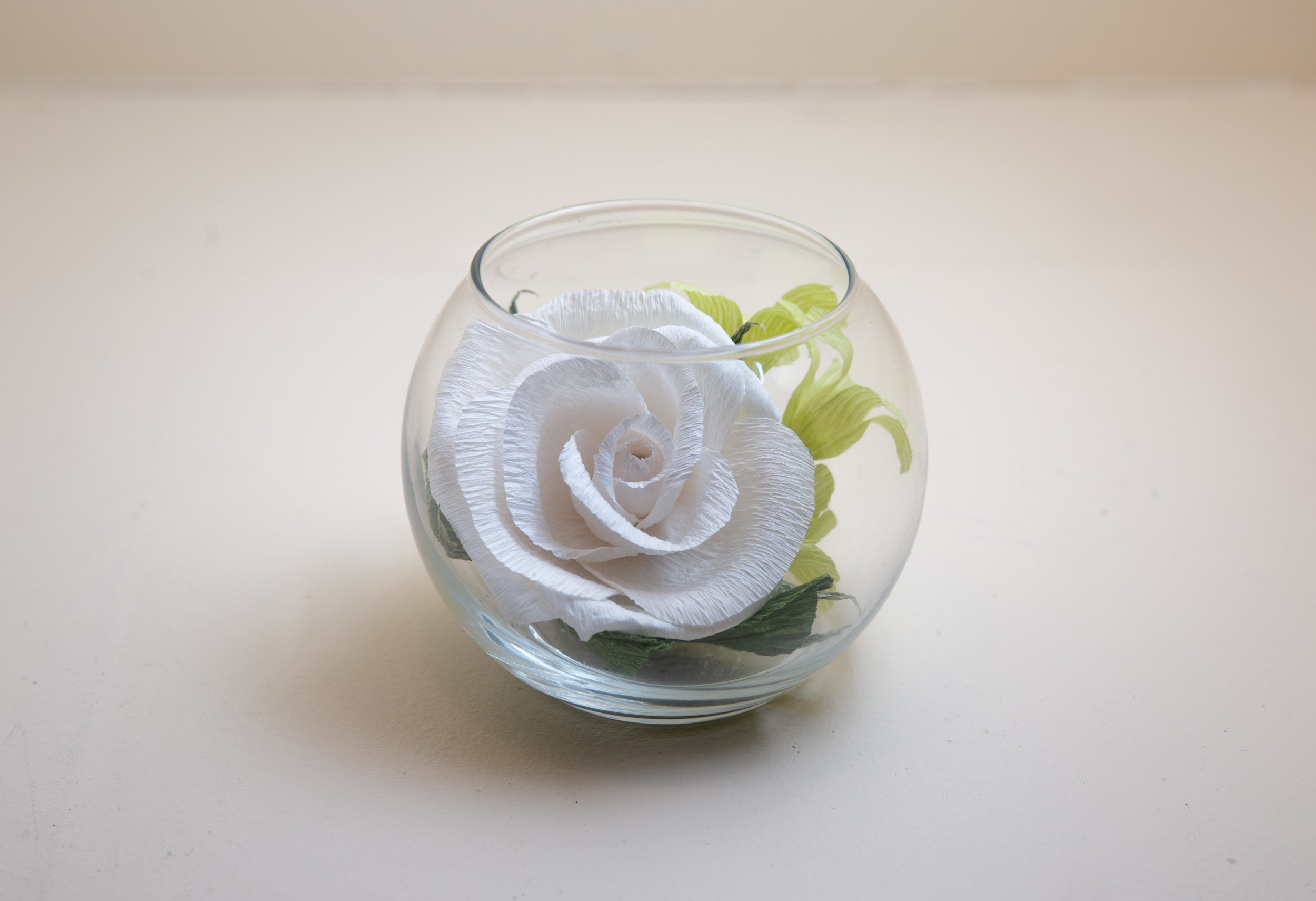Flower Vase: White Rose