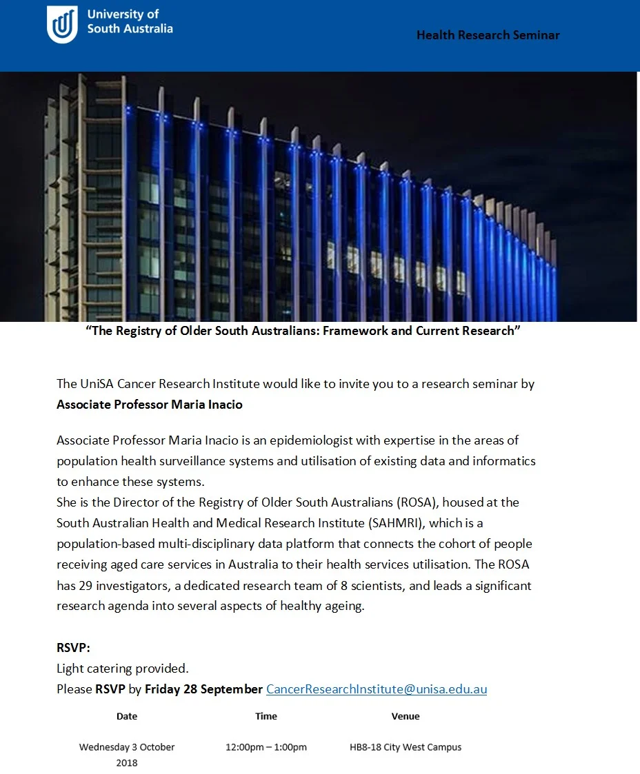 UniSA Health Science Seminar - Maria Inacio - flyer.jpg